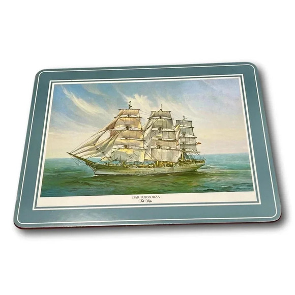 Pimpernel Placemats Tall Ships Box 4 Size 12 x 9 in Cork Backed - Picture 6 of 11